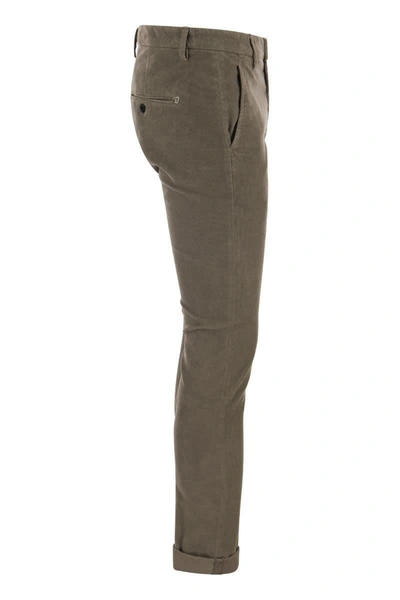 Shop Dondup Gaubert - Slim Milleraies Trousers In Turtledove