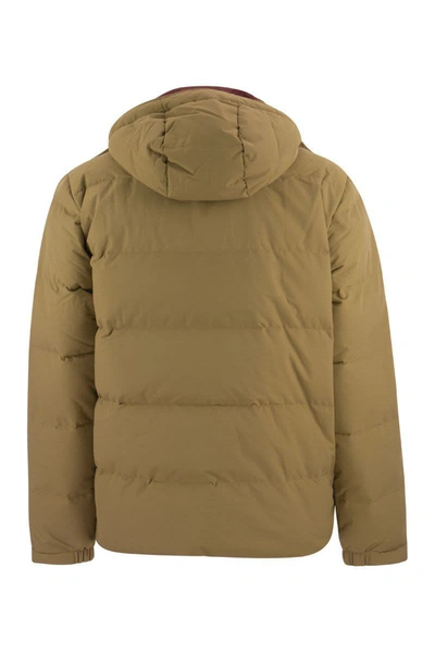 Shop Patagonia Downdrift - Hooded Jacket In Hazelnut