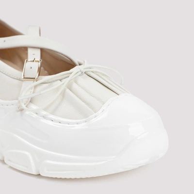 Shop Simone Rocha Classic Tracker Criss/cross Ballerina Shoes In White