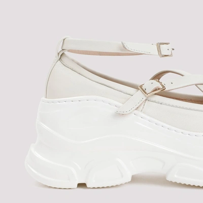 Shop Simone Rocha Classic Tracker Criss/cross Ballerina Shoes In White