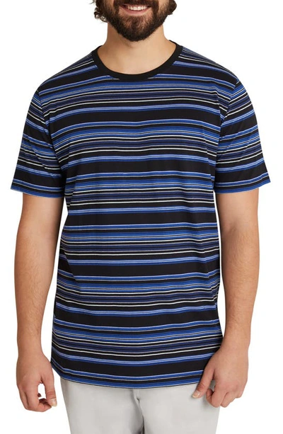 Shop Johnny Bigg Global Stripe Longline T-shirt In Blue