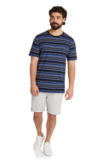 Shop Johnny Bigg Global Stripe Longline T-shirt In Blue