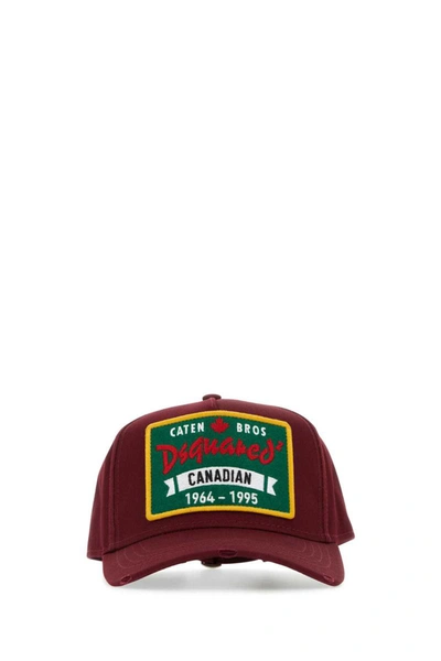 Shop Dsquared2 Dsquared Hats And Headbands In Burgundy