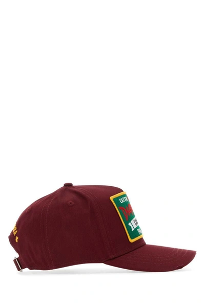 Shop Dsquared2 Dsquared Hats And Headbands In Burgundy
