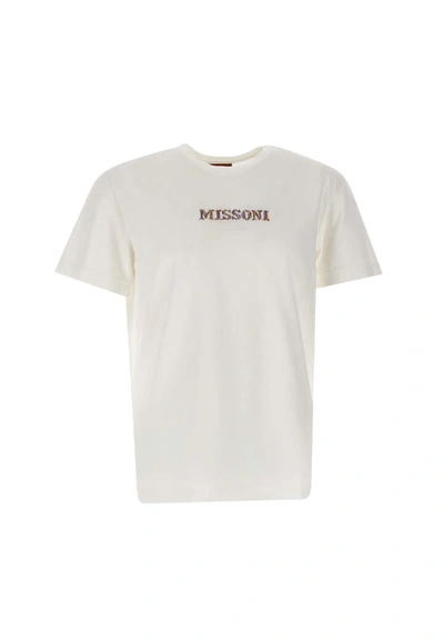 Shop Missoni Sport Cotton T-shirt In White