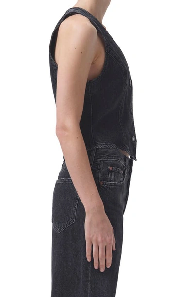 Shop Agolde Heller Denim Vest In Spider