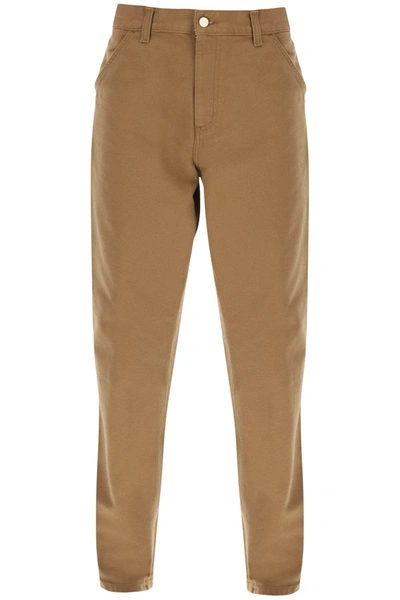 Shop Carhartt Wip Single Knee Pants In Brown