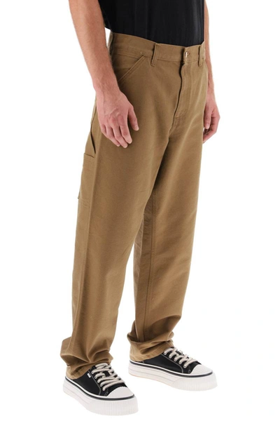 Shop Carhartt Wip Single Knee Pants In Brown