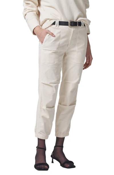 Shop Citizens Of Humanity Agni Crop Corduroy Utility Pants In Canvas