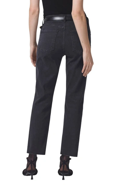 Shop Citizens Of Humanity Isola Raw Hem Crop Slim Straight Leg Jeans In Reflection