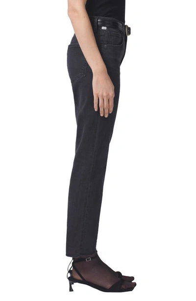 Shop Citizens Of Humanity Isola Raw Hem Crop Slim Straight Leg Jeans In Reflection