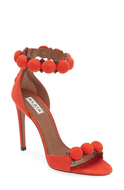 Shop Alaïa La Bombe Sandal In Red