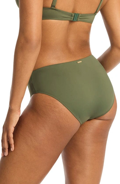 Sea Level Mid Bikini Bottoms In Khaki