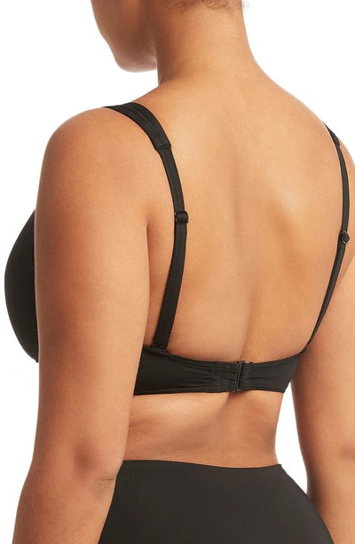 Sea Level Cross Front Multifit Bikini Top In Black
