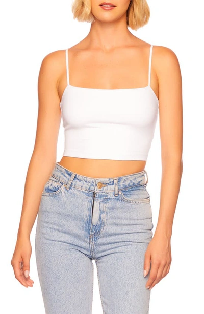 Susana Monaco Thin Strap Crop Tank In Sugar