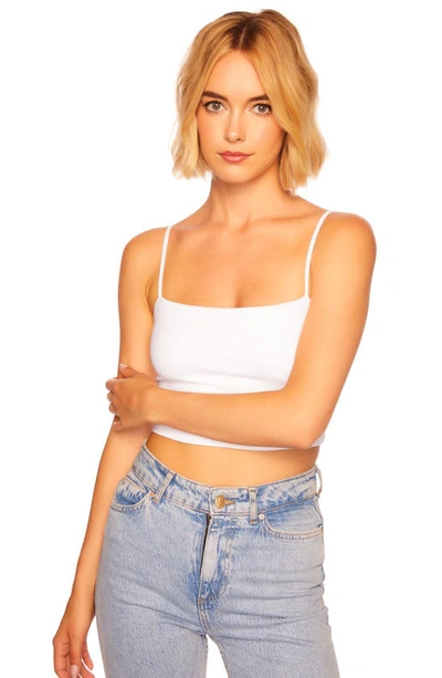 Susana Monaco Thin Strap Crop Tank In Sugar