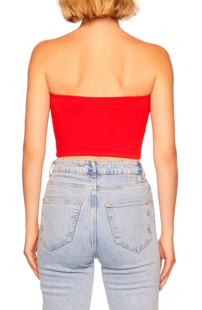 Shop Susana Monaco Core Crop Tube Top In Perfect Red