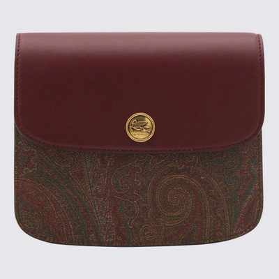 Etro Shoulder Bag Magnetic Closure In Bordeaux