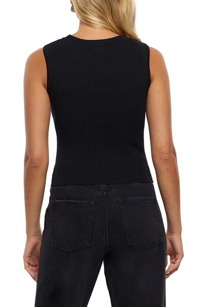 River Island Embellished Sleeveless Rib Sweater In Black