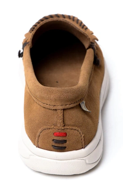 Shop Minnetonka Kylee Kilty Slip-on Sneaker In Dusty Brown