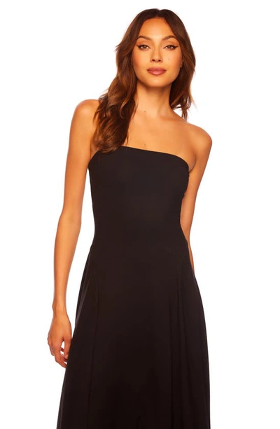 Shop Susana Monaco Strapless High/low Dress In Black