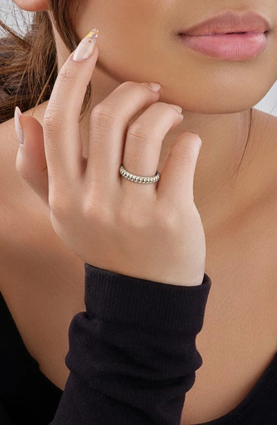 Shop Sterling Forever Bubble Band Ring In Silver
