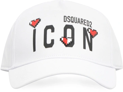 Shop Dsquared2 Logo Baseball Cap In White