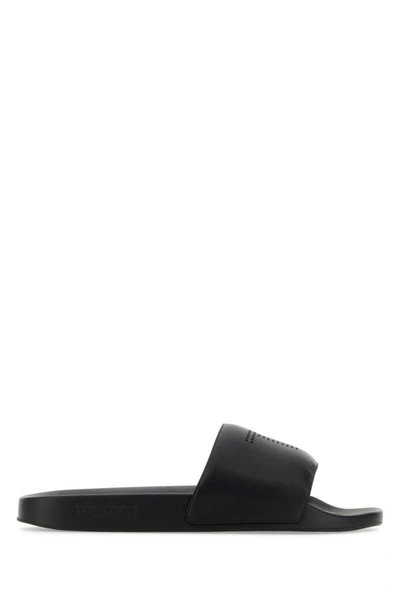 Shop Tom Ford Slippers In Black