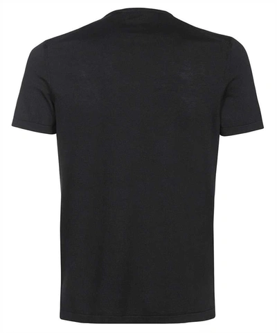 Shop Tom Ford Silk-cotton Blend T-shirt In Black