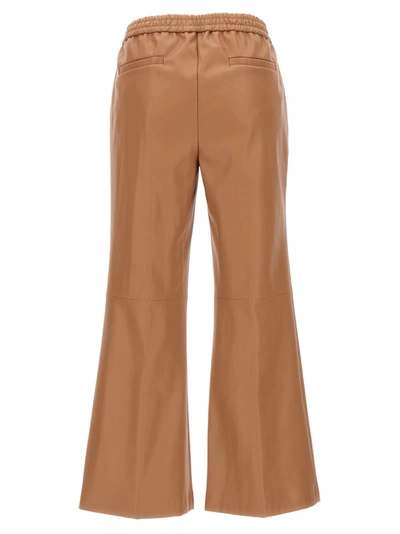 Shop Nude Eco Leather Pants Beige