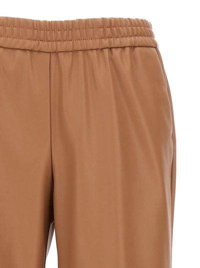 Nude Beige Eco Leather Pants