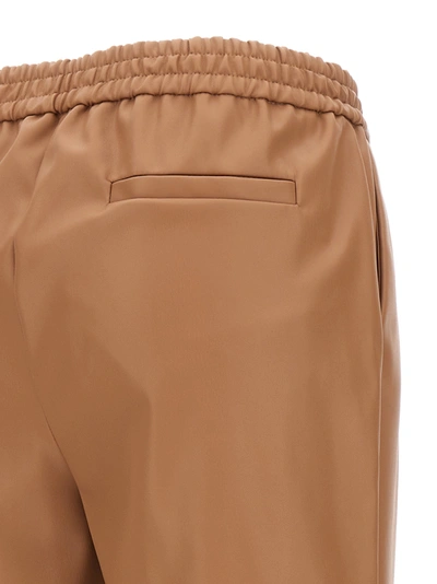 Nude Beige Eco Leather Pants