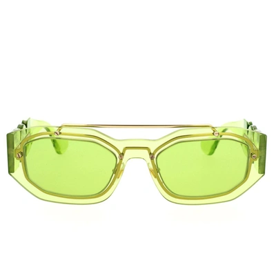Shop Versace Sunglasses In Green