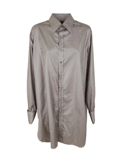 Shop Maison Margiela Long Sleeved Shirt Clothing In Grey