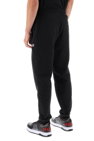 Shop Hugo Drokko Double Logo Sweatpants In Black
