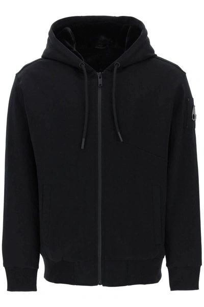 Shop Moose Knuckles Tilden Hooded Jacket With Embroidered Logo In Black