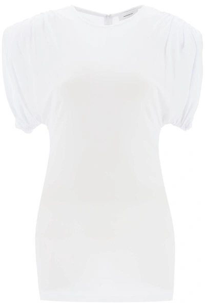 Shop Wardrobe.nyc Mini Sheath Dress With Structured Shoulders In White