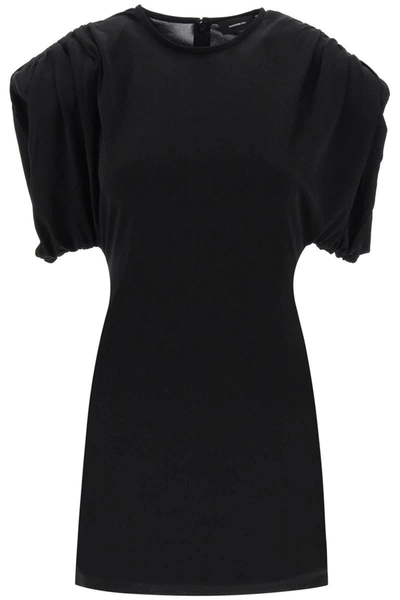 Shop Wardrobe.nyc Mini Sheath Dress With Structured Shoulders In Black