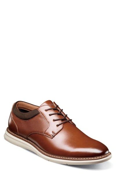 Nunn Bush Chase Plain Toe Derby In Cognac Multi