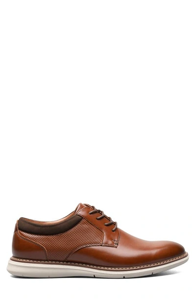 Shop Nunn Bush Chase Plain Toe Derby In Cognac Multi