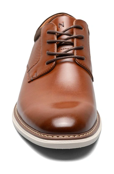 Nunn Bush Chase Plain Toe Derby In Cognac Multi