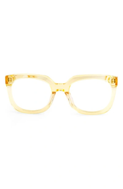 Aqs Theo 50mm Square Optical Frames In Honey