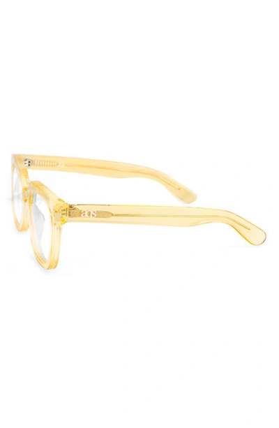 Shop Aqs Theo 50mm Square Optical Frames In Honey