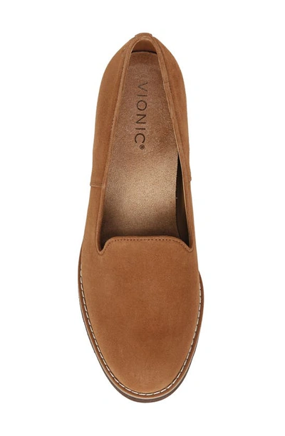 Vionic Willa Wedge Loafer In Toffee Brown