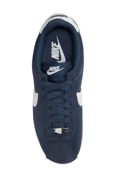Shop Nike Cortez Txt Sneaker In Midnight Navy/ White