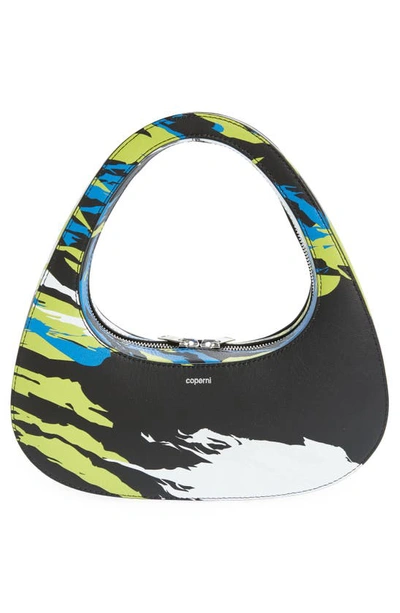Coperni Baguette Swipe Leather Bag In Yellow Multi