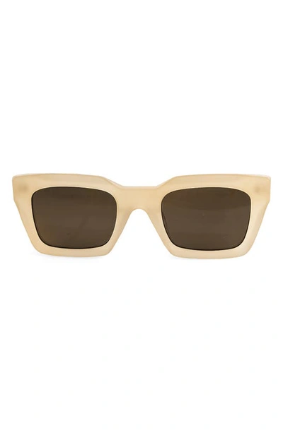 Aqs Harper 55mm Polarized Square Sunglasses In Nude