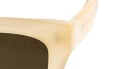 Aqs Harper 55mm Polarized Square Sunglasses In Nude