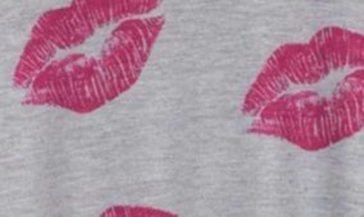 Go Couture Deep V-neck Boyfriend Tee In Grey/ Summer Song