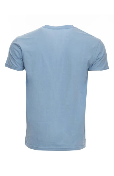 X-ray Short Sleeve Henley In Bright Sky Blue